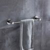 HIGOH Towel Rack Towel Rails Wall Mounted,Single Towel Storage Rack Towel Bar Stainless Steel Bathroom Hand Towel Holder，Polished Finish round To