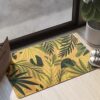 Carvapet Artificial Coir Doormat with Non-Slip Backing for Indoor and Outdoor 17 x 30 inch Front Door Welcome Mat Floral Doormat, Lavender