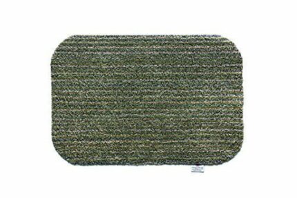 HUG RUG 50x75cm Candy Stripe Sage Indoor Barrier Mat, Highly Absorbent and Machine Washable