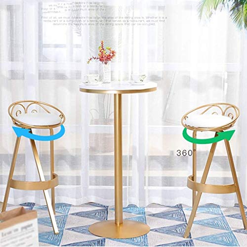 SDFGH Bar Stool chairs High Chair Wrought Iron Bar Chair Gold Stool Dining Chair Nordic Pub Accessories Leisure