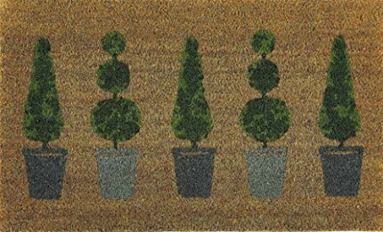 My Mat Printed Patterned Animal Love Coir Indoor Outdoor Door Mats 45x75cm Gift (Topiary, 45x75cm)