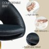 FABRICATION HAUS Desk Home Swivel Office Chair Velvet Height Adjustable Armless Padded Cushion Task with Gold Base Mid Back Comfy Computer Chair