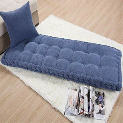 ASDF Garden Furniture Pad, Outdoor/indoor Water Thicken 2 Seater Bench And Patio Furniture Pad Cushion 55x165cm blue