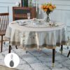 Yuehuabao 8 Pieces Marble Tablecloth Weights, Picnic Table Clips Table Cover Weights Hangers Gray Teardrop Tablecloth Weights with Stainless Stee