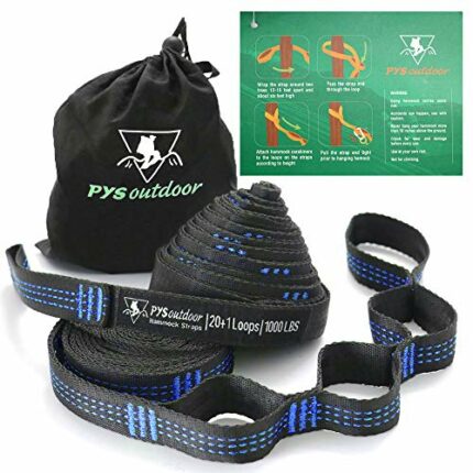 XL Hammock Straps, 40 Loops Combined 20 ft Long, 2000 LBS Heavy Duty, Lightweight, Easy Setup, Fits all Hammocks (10ft)