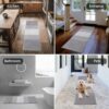 Vaukki Indoor Doormat Entryway Door Rug, Non Slip Absorbent Mud Trapper Mats, Low-Profile Inside Floor Mats, Soft Machine Washable Small Rugs Doo