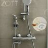 Zotti Portable Travel Bidet Sprayer | Shattaf Hand Held Shower | Connects to Any Shower Hose | Douche Kit 2 | Pet Washing | Chrome 3 Metre Hose