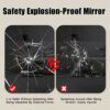 SkiPdr round Bathroom Mirror with Illuminated Led Dimmable and Aluminum Alloy Frame, Wall Mounted Makeup Shaving Size: Φ60/70/80Cm, Black FrameLe