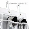 Dailyart 24 Pockets Over the Door Shoe Organizer Hanging Shelf Shoe Rack Storage Stand Organiser Holder Hook,White