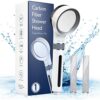 Ulinek Shower Head Filter, Shower Head 2 Layers Filtration Chlorine Carbon Fiber, High Pressure Water Saving Purifying Shower Head, Adjustable Sp