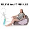 YFYTYG-PX Bean Bag Cover, XL Large Bean Bag Chair Cover Indoor Lazy Manmade Rabbit Fur Sofa Cover for Adult Kids (Fillings Not Included),White,XL