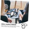 Beavorty 2pcs handle handheld Handle Mirror Butterfly Portable Mirror pocket Makeup Tools foldable portable fold Mirror Makeup Mirror vanity mirr