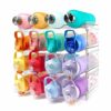 clbutge Water Bottle Organizer for Cabinet, 4 Pack Stackable Water Bottle Storage Rack, Kitchen Pantry Organization and Storage Shelf, Wine Drink