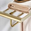 HIGOH Towel Rack Bathroom Accessories Brushed Bath Hardware Copper Material Towel Rack, Towel Holder Bathroom Hardware