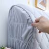 SUCHETA Velvet Bed Headboard Slipcover Full Queen California King Size Bed, Stretch Bed Headboard Cover Soft Dustproof Protector (Color : F, Size