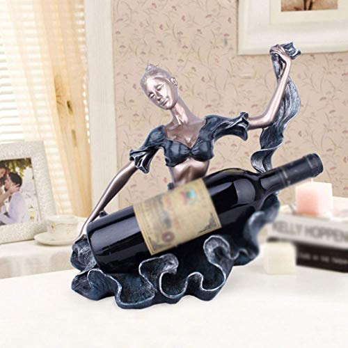 CZDYUF Single Wine Accessory Bottle Holder,Women Shaped Sturdy Sculpture Wine Bottle Holders, Figurine Kitchen Decoration Crafts