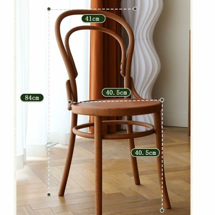 REHBEDWA Wood Dining Chairs Chairs for Kitchen Retro and Nostalgic Home Furniture Backrest Stool Movable