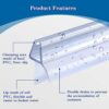 Shower Door Seal Strip 2 x 80 cm for 4mm/5mm/6mm Glass Thickness Shower Screen Seal Strip Covers up to 12mm Gap Replacement Shower Door Bottom Se