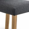 Julian Bowen Coxmoor Square Dining Table, Oak & Hastings Set of 2 Dining Chairs, Slate Linen