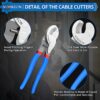 VORXEON 10 Inches Cable Cutter, Heavy Duty Large High Leverage Cutter Tool for Aluminum Copper Wire Communications Cable
