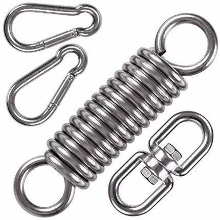 WAREMAID Hammock Chair Hanging Kit Swing Spring Hardware, Heavy Duty Suspension Swivel Hanger Hook for Punching Bags, Heavy Bag, Hanging Chair, S