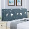 Zoey's store Nordic Style Stretch Back Cover for Headboards - Curved Leather Wood Protector Cover - 5ft x 2.6ft