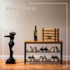 ALREMO HUANGXING - 3 Tier Shoe Rack Bench Shoe Storage Rack, Shoe Bench with Seat Beech Wood Top with Metal Frame for Hallway Living Roombathroom