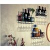 Stylish Simplicity Industrial Metal Wall-Mounted Wine Glass Holder Black Vintage Stylish Simplicity Champagne Glass Wine Glass Goblet Holder 80X2