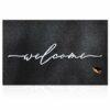 AAZZKANG Welcome Mat Outdoor with Durable Non Slip Rubber Backing Ultra Absorb Mud Easy Clean Entry Door Mat