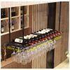 Stylish Simplicity Industrial Wine Glass Stylish Simplicity Rack Bar Floating Rack Kitchen or Office Cutlery Bottle Holder Retro Iron Inverted Go