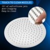 Rain Shower Head - Voolan 10" Round High Pressure Shower Heads Made of 304 Stainless Steel - Luxury Modern Chrome Look - Universal Wall and Ceili