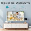 XINLEI Fixed TV Wall Bracket for Most 42-75 inch TV up to 60kg, Ultra-Slim TV Wall Mount, Max VESA 600x400mm, Heavy Duty TV Bracket for Flat and
