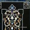 Gifts And Artefacts 30 x 48 Inches Antique Pattern Inlay Work Kitchen Back Splash Rectangle Shape Black Marble Dining Table Top with Elegant Look