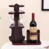 ZYZMH Creative Wine Holder Household Wooden Wine Rack Whisky Champagne Bottle Holder Home Whisky Bottle Shelf