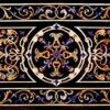 Gifts And Artefacts 30 x 48 Inches Gemstone Inlay Work Dining Table Top Rectangle Shape Black Marble Kitchen Table for Home Furniture Decor