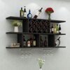 SUCHETA Wooden Wine Racks Wine Cabinet, Wall-Mounted Simple And Modern Dining Room Rack, Decorative Wine Rack, Living Room Home Solid Wood Creati