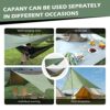 3in1 Outdoor Double Camping Hammock, Ripstop Nylon Travel Hammock with Mosquito Net and Rainfly Tarp, Tree Straps 200kg Load Capacity Large Hammo