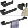 HIGOH Towel Rack Towel Holder 4Pc Bathroom Accessories Set Towel Bar,Towel,Coat Hook,Stainless Steel Matte Towel Bar Bathroom Hardware