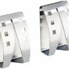 c|h|g Set of 2 Stainless Steel Towel Rails, Silver, 7,5 x 5 x 2,3 cm