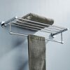 HIGOH Towel Rack All-Copper Towel Rack, Solid Toilet Rack, Bath Towel Holder, Wall Drilling Installation Bathroom Hardware