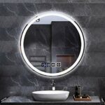 Wall Mounted Illuminated Led Bathroom Mirror with Demister, Dimming Function, and Touch Sensor Switch for Makeup Cosmetic Shaving, Led+antifog, 7