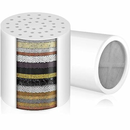 2 Pack 20 Stage Shower Filter Replacement Cartridge - Balance in Filtration and Rejuvenation for Hard Water -VeoryFly VF002 ShowerHead Water Filt