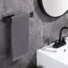 GOODCORNER Hand Towel Holder Black Towel Ring Self Adhesive Towel Rail for Bathroom, Stainless Steel