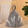 2PCS Durable Sauna Hat Felt Material Sauna Accessories Breathable Head Protection Ideal for Sauna Hot Spring Bathroom