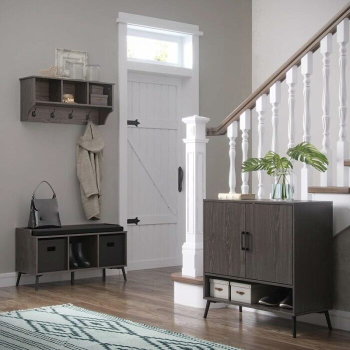 ZCMEB Shoe Storage Cabinet Home Foyer Corridor Shoe Cabinet Woodgrain Shoe Rack Home Furniture