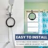 Round Hanging Fogless Shower Mirror for Shaving with Real Glass Surface and Adjustable Swivel Hook - Simply Fill Back Chamber/Reservoir with Hot