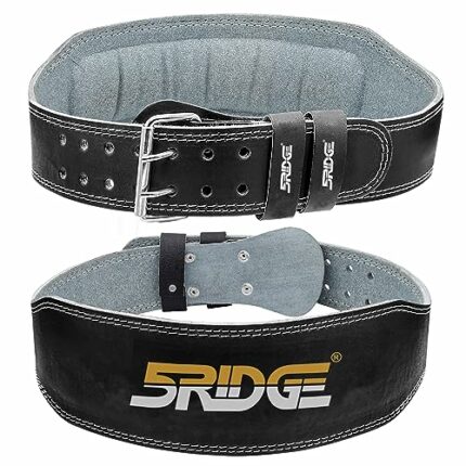 Weight Lifting Belt Gym Fitness, Leather lifting belt, Padded Lumbar Back Support, Adjustable Holes, Powerlifting Bodybuilding Deadlifts Squats E
