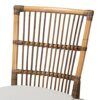 Baxton Studio Dining Chair, Rattan, White/Natural Brown
