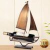 ZYZMH Sailing Wine Bottle Holder Iron Art European Creative Wine Rack Classic Bottle Storage Holder Practical Decoration
