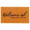 THEODORE MAGNUS Natural Coir Doormat with Non-Slip Backing - 17 x 30 - Outdoor / Indoor - Natural - Live Laugh Leave - COIR-1730-15-405